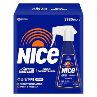 스카트 나이스웨더 탈취제 우디 페어프리지아 기획팩 380ml 본품 세트, 1세트