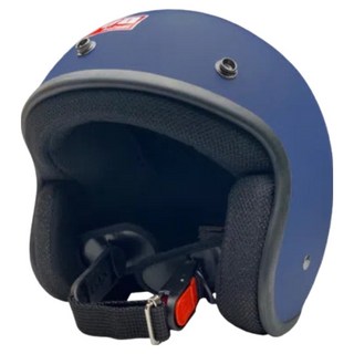 evo helmets 艾莉莎復古騎士安全帽 附冰絲面罩 顏色隨機, 消光藍