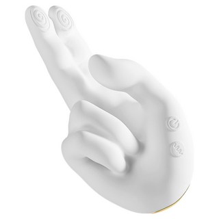 러베로 핸드 Hand 핑거링 진동기 딜도, 1개, 화이트 대표 이미지 - 야외 진동기 추천