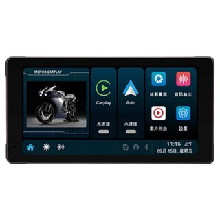 CORAL 摩托車 CarPlay 防水IP66 雙鏡頭行車紀錄器, 黑色, BK1