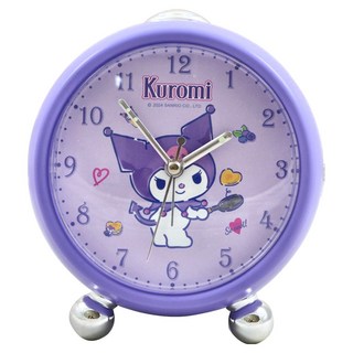 Sanrio 三麗鷗 KUROMI 可愛酷洛米紫漾愛心bibi靜音貪睡鬧鐘 JM-E550KU-A, 紫色