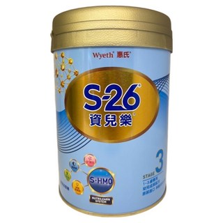 Wyeth 惠氏 S-26 資兒樂嬰兒配方奶粉 3號 再升級版 1~3歲, 1罐, 850g
