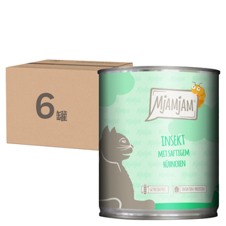 MjAMjAM 魔力喵 主食罐 9號 貓飼料, 6個, 800g, 麵包蟲+雞肉
