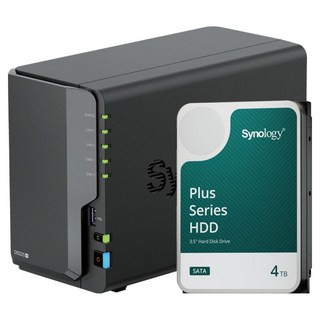 시놀로지 2베이 NAS + 하드 세트, DS225+(NAS), HAT3300-4T(하드)