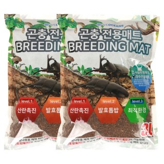 파이브오션 발효 장수 풍뎅이 바닥재 3L, 혼합색상, 2개