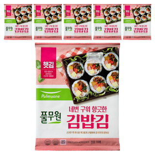 풀무원 김밥김 10p, 20g, 6개
