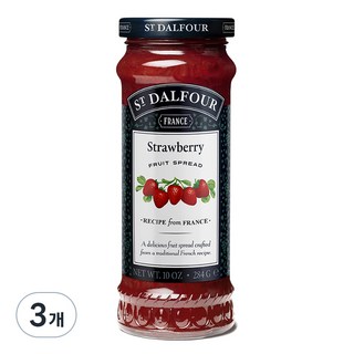 샹달프 딸기잼, 284g, 3개