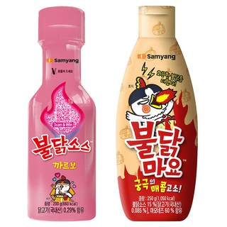 삼양 까르보불닭 소스 200g + 불닭마요 소스 250g, 1세트