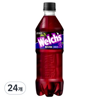 웰치스 제로 그레이프맛, 600ml, 24개