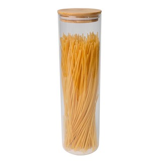 인블룸 원목뚜껑 원형 내열 유리병, 1.5L, 1개