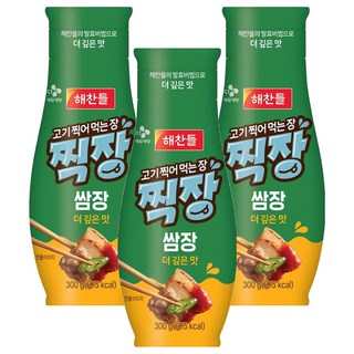 해찬들 찍장 쌈장 튜브형, 300g, 3개