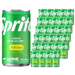 스프라이트 사이다, 190ml, 30개