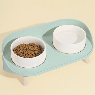 탐사 강아지 식기 2구 테이블 세트, 민트, 1개