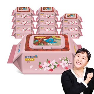 페넬로페 프르미에 로제 아기물티슈 휴대캡형, 65g, 20개입, 12개