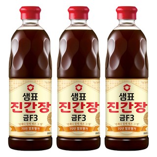 샘표 진간장 금F3, 860ml, 3개