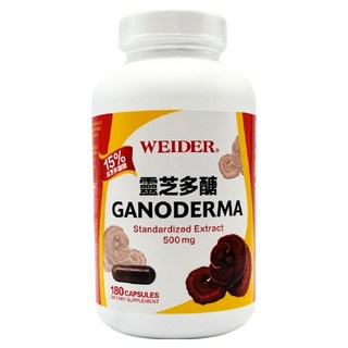 WEIDER 威德 靈芝多醣, 180粒, 高純度活性靈芝多醣達15%以上, 606mg, 180顆, 1罐