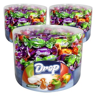 드롭 어소티드 소프트캔디, 1kg, 3개