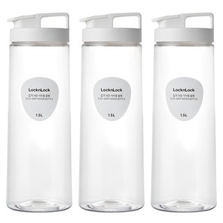 락앤락 잡기쉬운 물병, 화이트, 1.5L, 3개