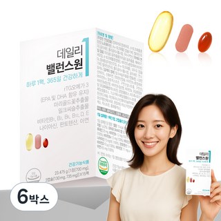 데일리밸런스원 하루1팩 영양제 15p, 23.475g, 6박스