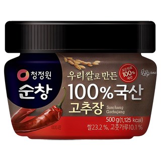 청정원순창 우리쌀로 만든 100% 국산 고추장, 500g, 1개