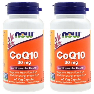 NOW Foods 精純CoQ10膠囊食品 30mg 60顆, 100%美國原裝進口, 400mg, 2罐