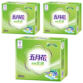 五月花 清膚柔潤 抽取衛生紙, 100張, 24包, 3袋