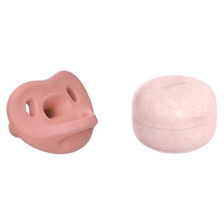 모윰 올 실리콘 마카롱 쪽쪽이 노리개젖꼭지 + 전용 케이스, 3단계(6개월이상), 세이지, 1세트