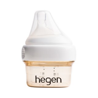 hegen 金色奇蹟 PPSU多功能方圓型寬口奶瓶, 寶寶不易混淆 超柔軟奶嘴, 單手開關專利技術, 金色透明色, 60ml, 1個