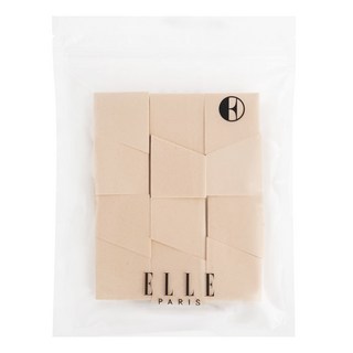 ELLE PARIS 웨지 메이크업 퍼프 대용량, 12개, 무향