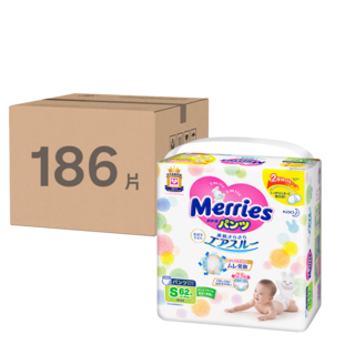 Merries 妙而舒 妙兒褲 褲型紙尿布 S 186片