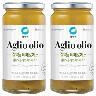 청정원 갈릭 앤 페페로치노 알리오올리오 파스타소스, 360g, 2개