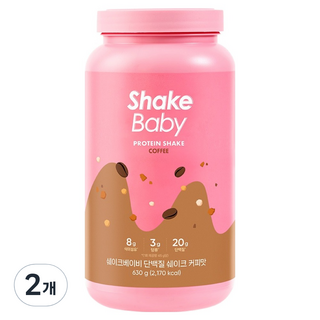 쉐이크베이비 락토컷 단백질 쉐이크 커피맛, 630g, 2개