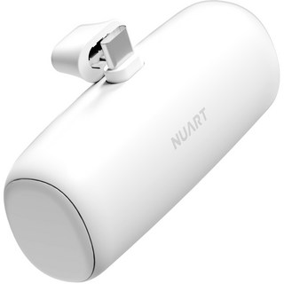 누아트 도킹형 미니 보조배터리 5000mAh, SPE-PA5GPQCP(C타입), 화이트