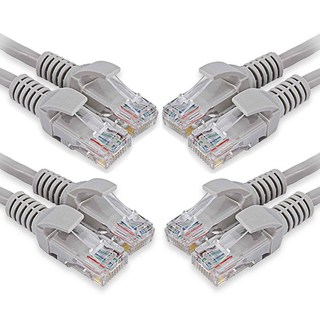 칼론 CAT6 1M 랜선 랜케이블, 그레이, 4개