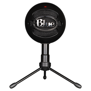 Blue Snowball Ice USB麥克風, 心型收音模式, 復古時尚球型設計, 入門暢銷款, A00122, 黑色