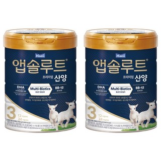 앱솔루트 프리미엄 산양분유 3단계, 750g, 2개