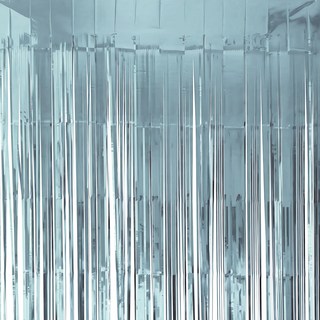 엉클킴 파티장식 파티 수술 은박커튼, 실버, 3개