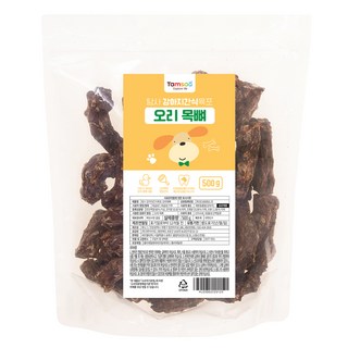 탐사 강아지 간식 오리 목뼈, 500g, 1개