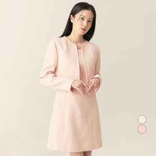 로엠 여성용 볼레로 2in1 트위드 미니 원피스