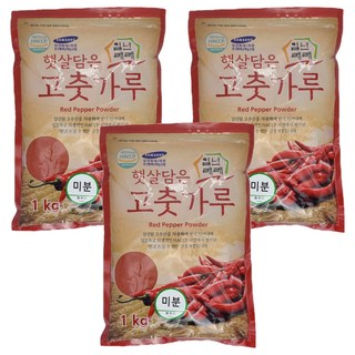 일년래래 햇살담은 중국산 미분용 고춧가루, 1kg, 3개