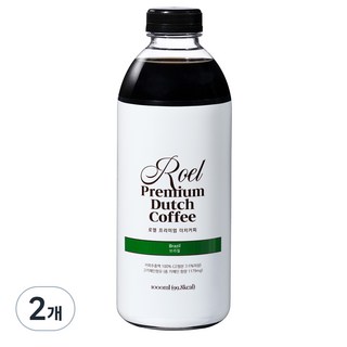 로엘 더치커피 콜드브루 원액 브라질, 1L, 1개입, 2개