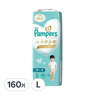 Pampers 幫寶適 日本境內版 黏貼型尿布, L, 160片