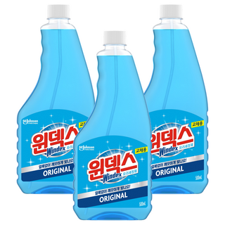 윈덱스 유리세정제 리필, 500ml, 3개