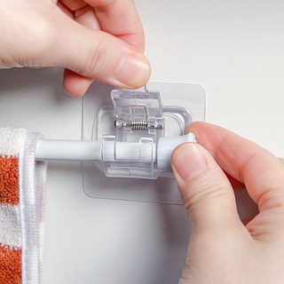 하이어데코 접착식 홀더 6 x 6 cm, 투명, 2개