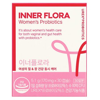 유한건강생활 이너플로라 UREX 프로바이오틱스 유산균, 30정, 1개