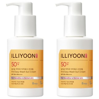 일리윤 저자극 이지워시 선크림 SPF50+ PA++++, 150ml, 2개