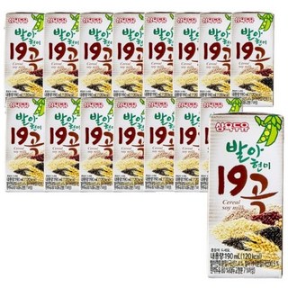 삼육두유 발아현미19곡 두유, 190ml, 16개