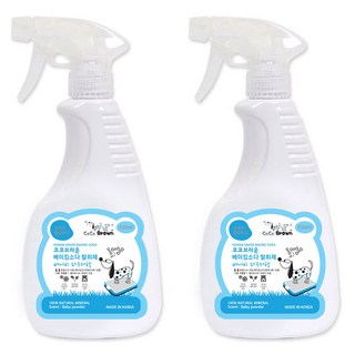 코코브라운 애완동물용 베이킹소다 탈취제 베이비파우더향, 550ml, 2개