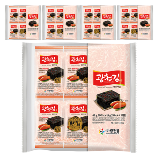 광천김 광천 명란맛 김, 4g, 60개