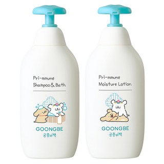 궁중비책 프리뮨 유아용 샴푸 앤 바스 350ml + 모이스처 로션 350ml, 1세트